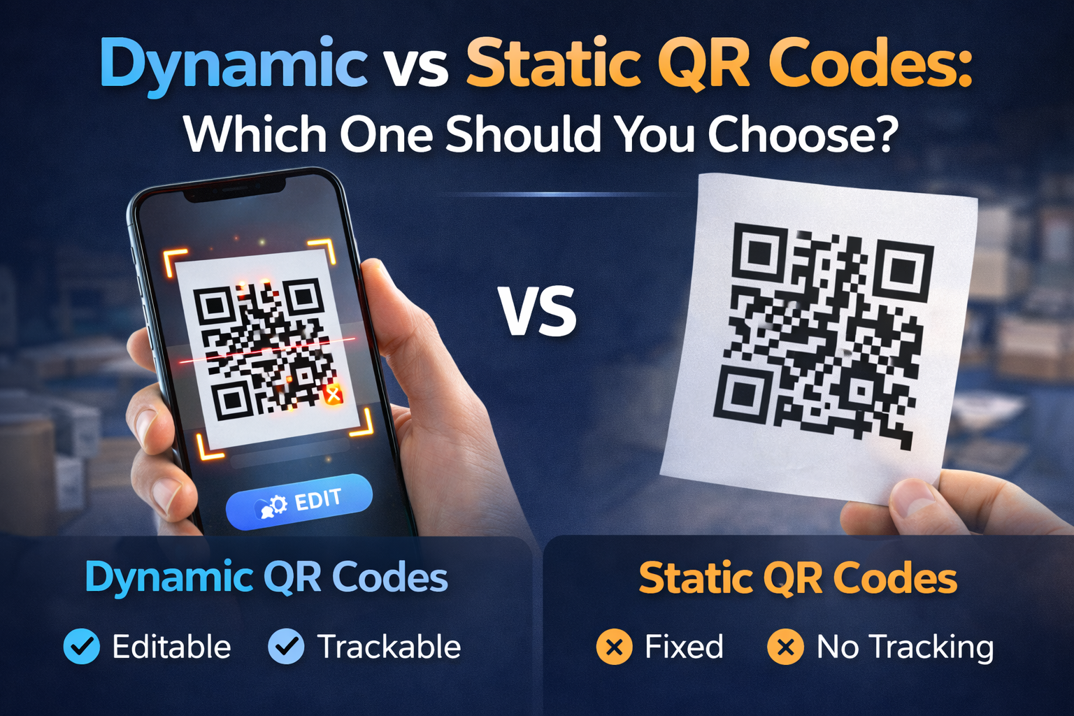 Dynamic vs Static QR Codes: Which One Should You Choose?